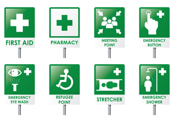 Safety Sign Set - vector #412949 gratis
